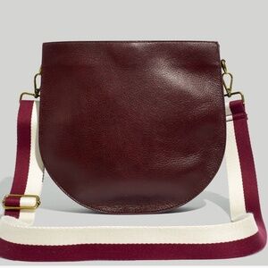 Madewell The Transport Saddlebag Leather Crossbody Bag – Dark Cabernet NWT